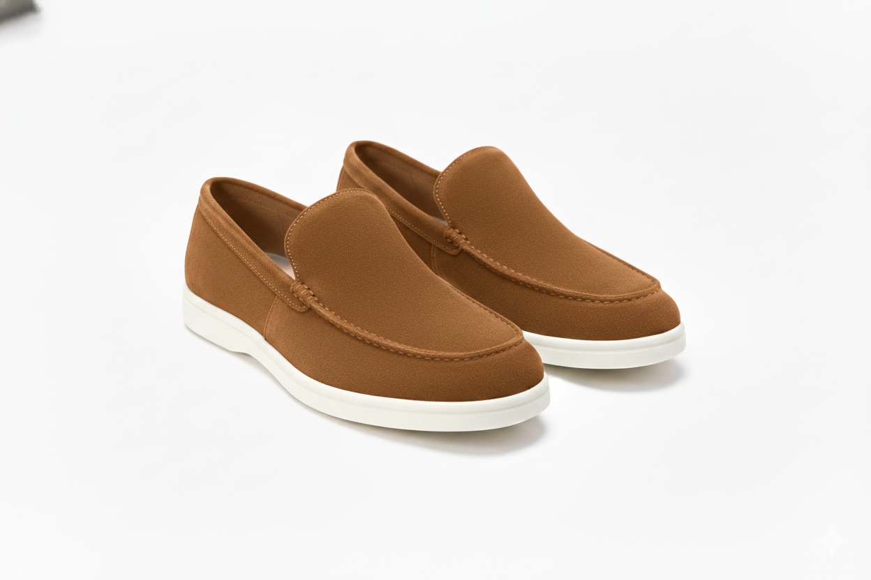 Midtown Men's Sleek Leather Suede Loafers | Comfort