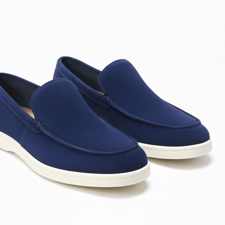 Midtown Men's Sleek Leather Suede Loafers | Comfort