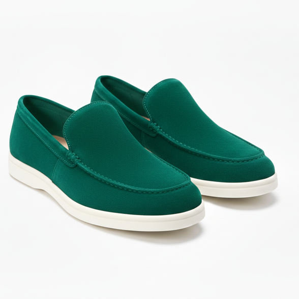 Midtown Men's Sleek Leather Suede Loafers | Comfort